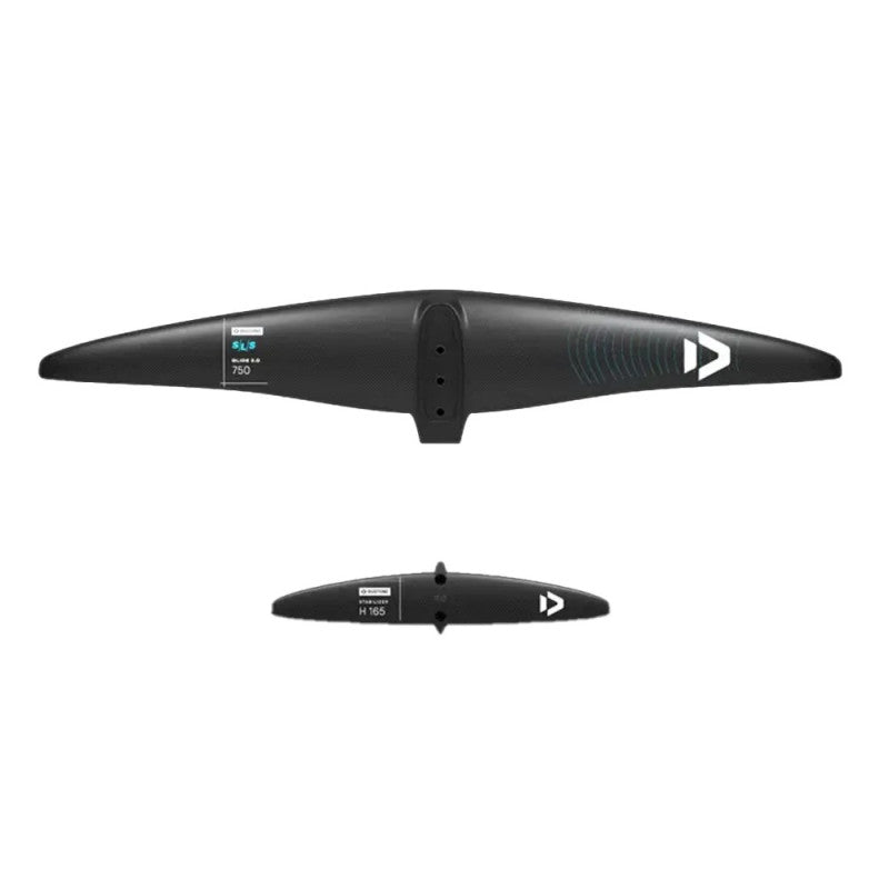 Duotone Glide 2.0 SLS Komplett Foilpaket foilpaket sedd framifrån i profil