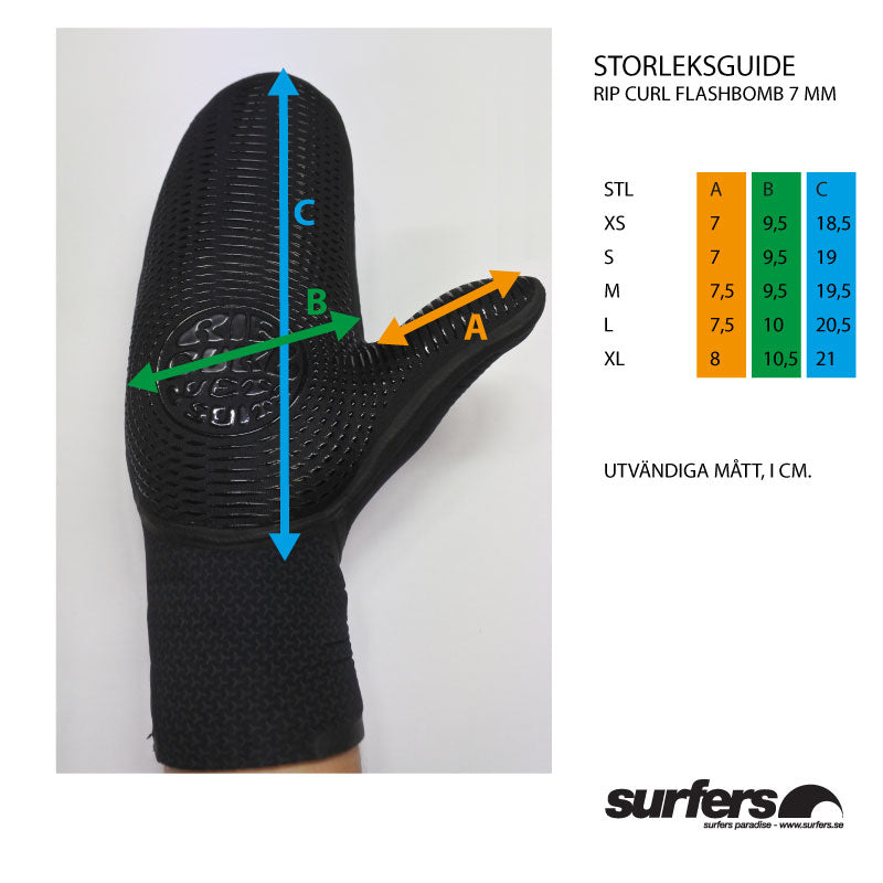 Rip Curl Flashbomb 7/5 mm tumvante för vintersurf