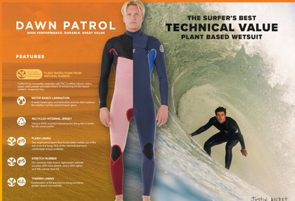 Rip Curl Dawn Patrol 6/4 Hooded 26 vintervåtdräkt framifrån