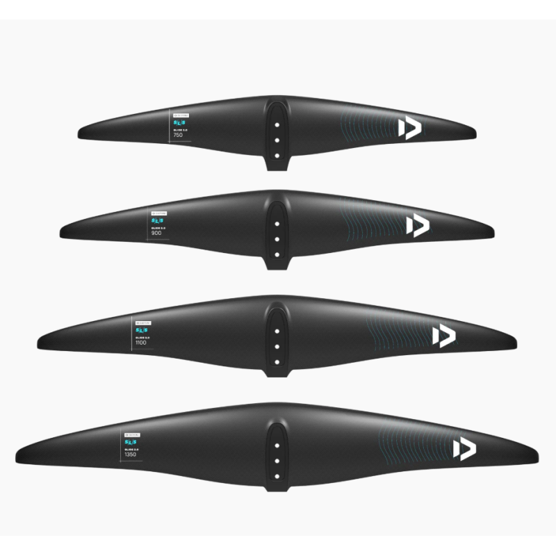 Duotone Glide 2.0 SLS Komplett Foilpaket foilpaket sedd framifrån i profil