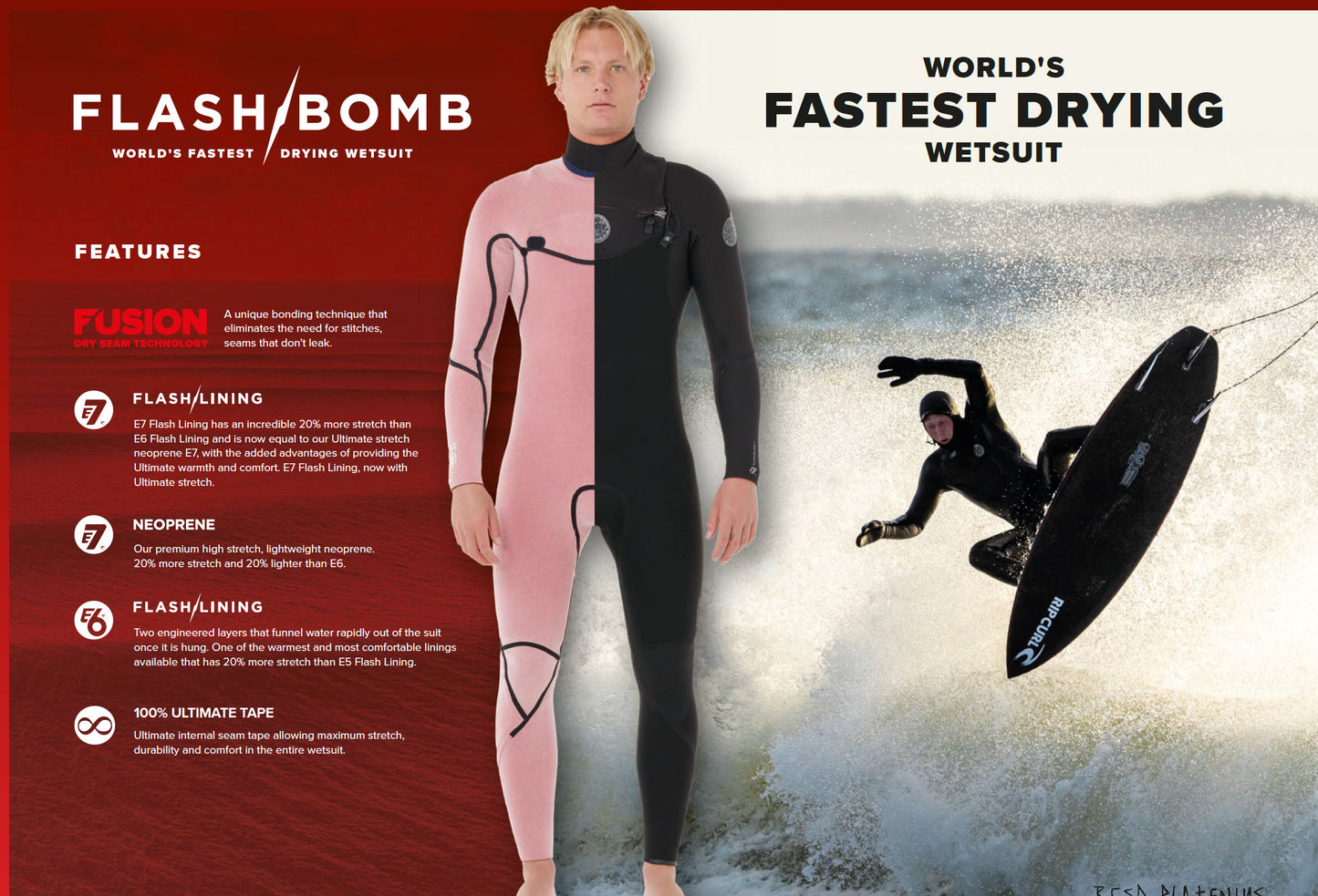 Rip Curl Flashbomb 6/4 CZ Hooded våtdräkt med integrerad huva