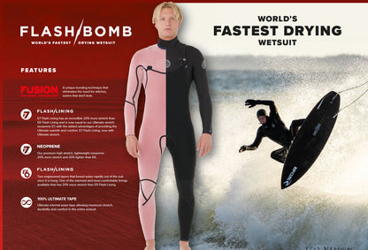 Rip Curl Flashbomb 6/4 CZ Hooded våtdräkt med integrerad huva