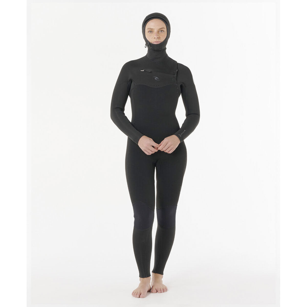 Rip Curl Dawn Patrol 6/4 Hooded dam – varm vintervåtdräkt med huva, E5 neopren och Flash Lining.