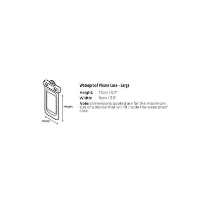 Overboard waterproof Phone case L Black bagar & fodral sedd framifrån i profil