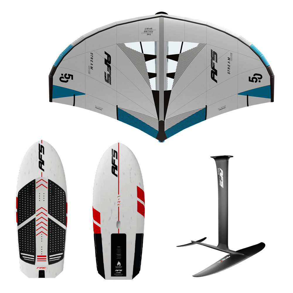 AFS Pack Evo komplett wingfoilpaket med foil, bräda och Stream One-vinge
