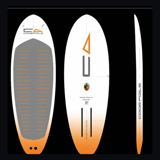 Code Foils Prone Board studio CAD-vy med däck, botten och profil